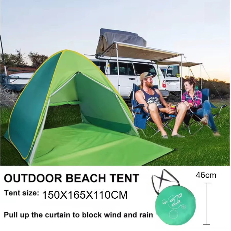 Large 2-3 Person Family Compact and Durable Portable Pop-up Beach Tent, Comes with A Stor(With Door Curtain)
Large 2-3 Person Family Compact and Durable Portable Pop-up Beach Tent, Comes with A Stor(With Door Curtain)