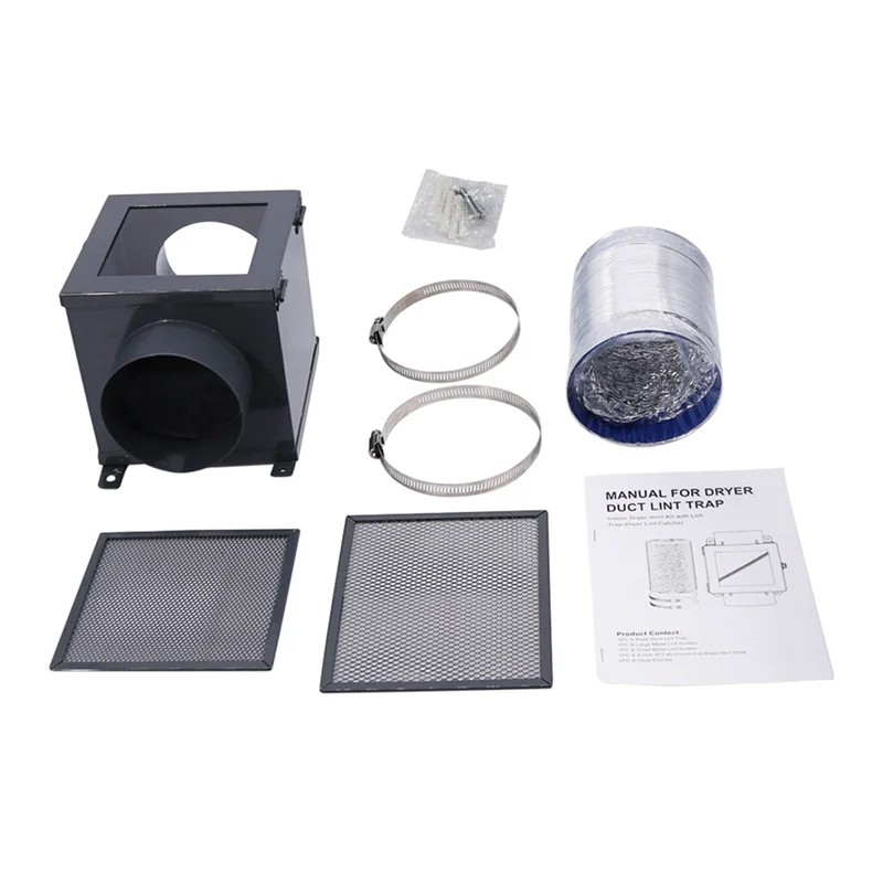 Dryer Duct Lint Trap, Indoor Dryer Vent Kit With Dryer Vent Hose, Lint Trap For Clothes Dryers - Dryer Lint Catcher
Dryer Duct Lint Trap, Indoor Dryer Vent Kit With Dryer Vent Hose, Lint Trap For Clothes Dryers - Dryer Lint Catcher