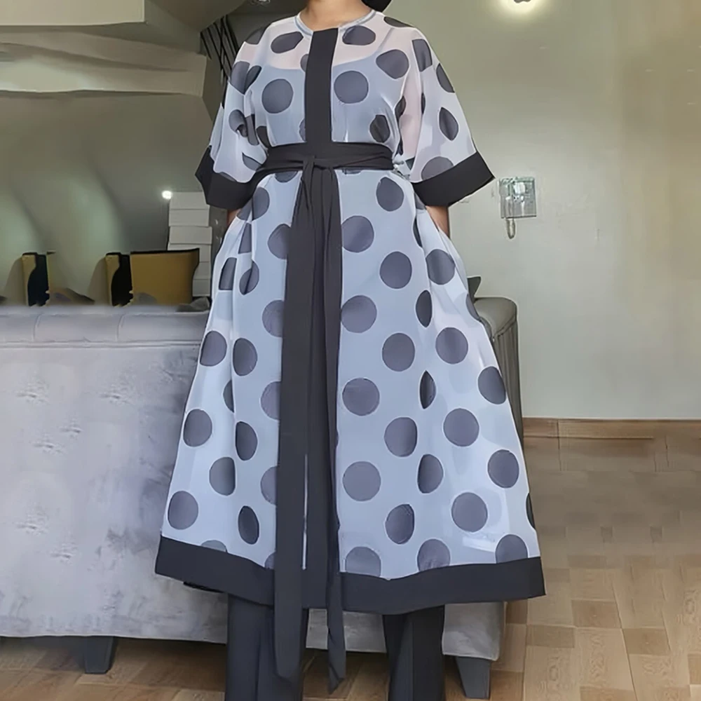 Plus Size Elegant Polka Dot Print Women’s Dress See-through Crew Neck Short Sleeve Loose Belt A-Line Casual Fashion Midi Dresse
Plus Size Elegant Polka Dot Print Women’s Dress See-through Crew Neck Short Sleeve Loose Belt A-Line Casual Fashion Midi Dresse