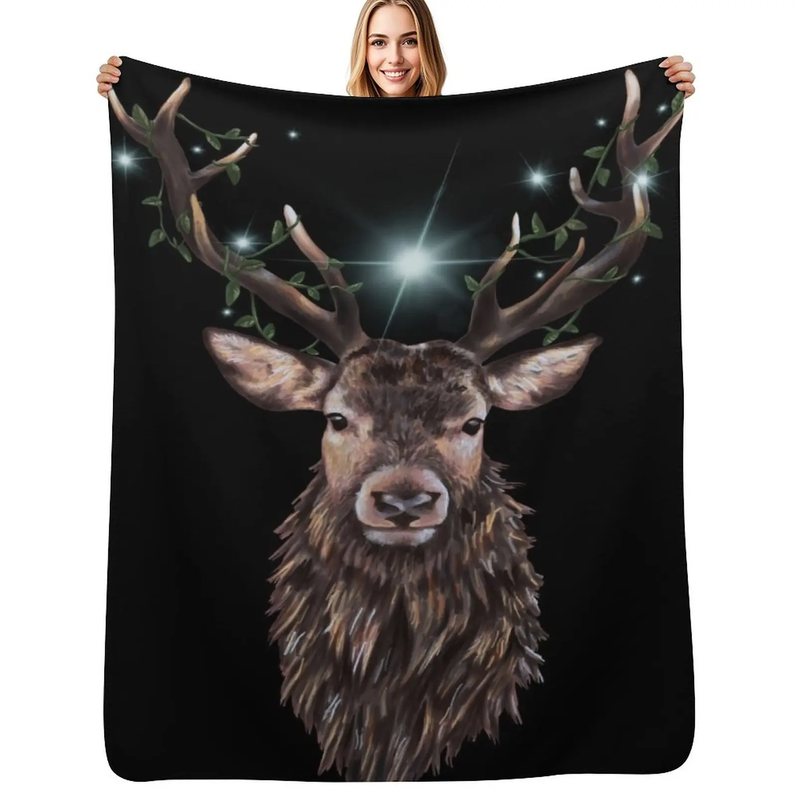 Stag Throw Blanket Long Lasting Soft Plush Blanket for Daily Use
Stag Throw Blanket Long Lasting Soft Plush Blanket for Daily Use
