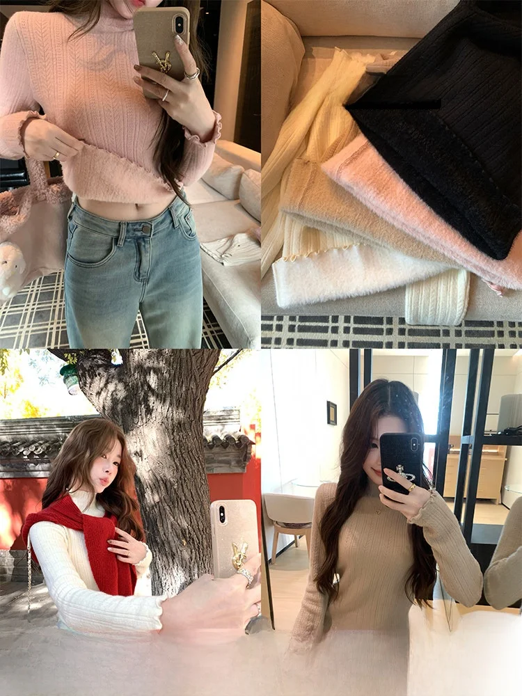 Fce Lined Long Sve f High Ne Женская основа irt Шерстяной вязаный топ с термотекстурой Повседневная зимняя одежда
Fce Lined Long Sve f High Ne Женская основа irt Шерстяной вязаный топ с термотекстурой Повседневная зимняя одежда