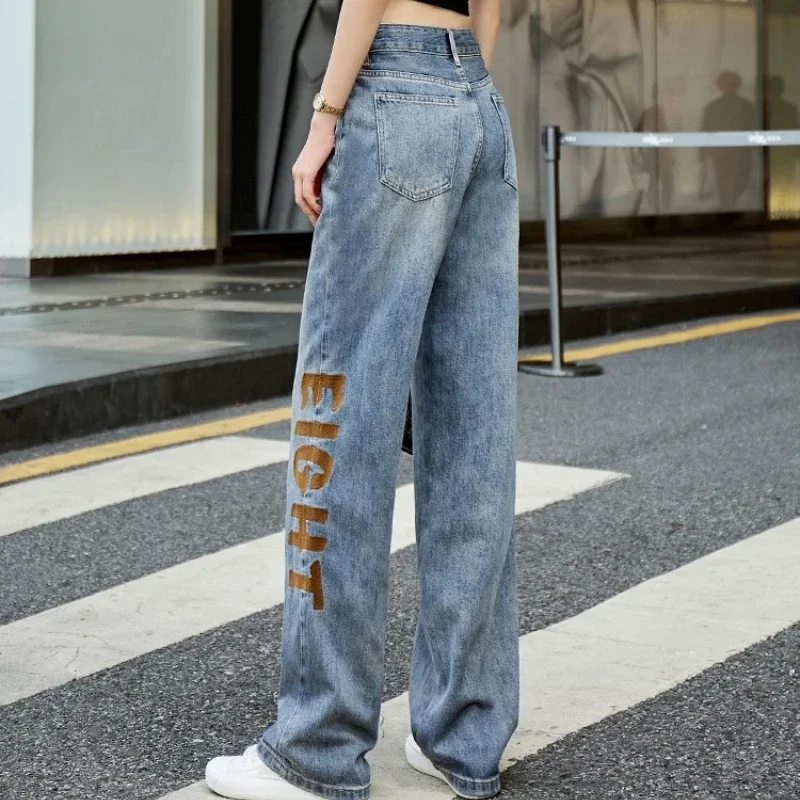 With Print Cowboy Pants for Woman Pattern Graphic Trousers Retro Straight Leg Harajuku Fashion Summer South Korea Women's Jeans
With Print Cowboy Pants for Woman Pattern Graphic Trousers Retro Straight Leg Harajuku Fashion Summer South Korea Women's Jeans