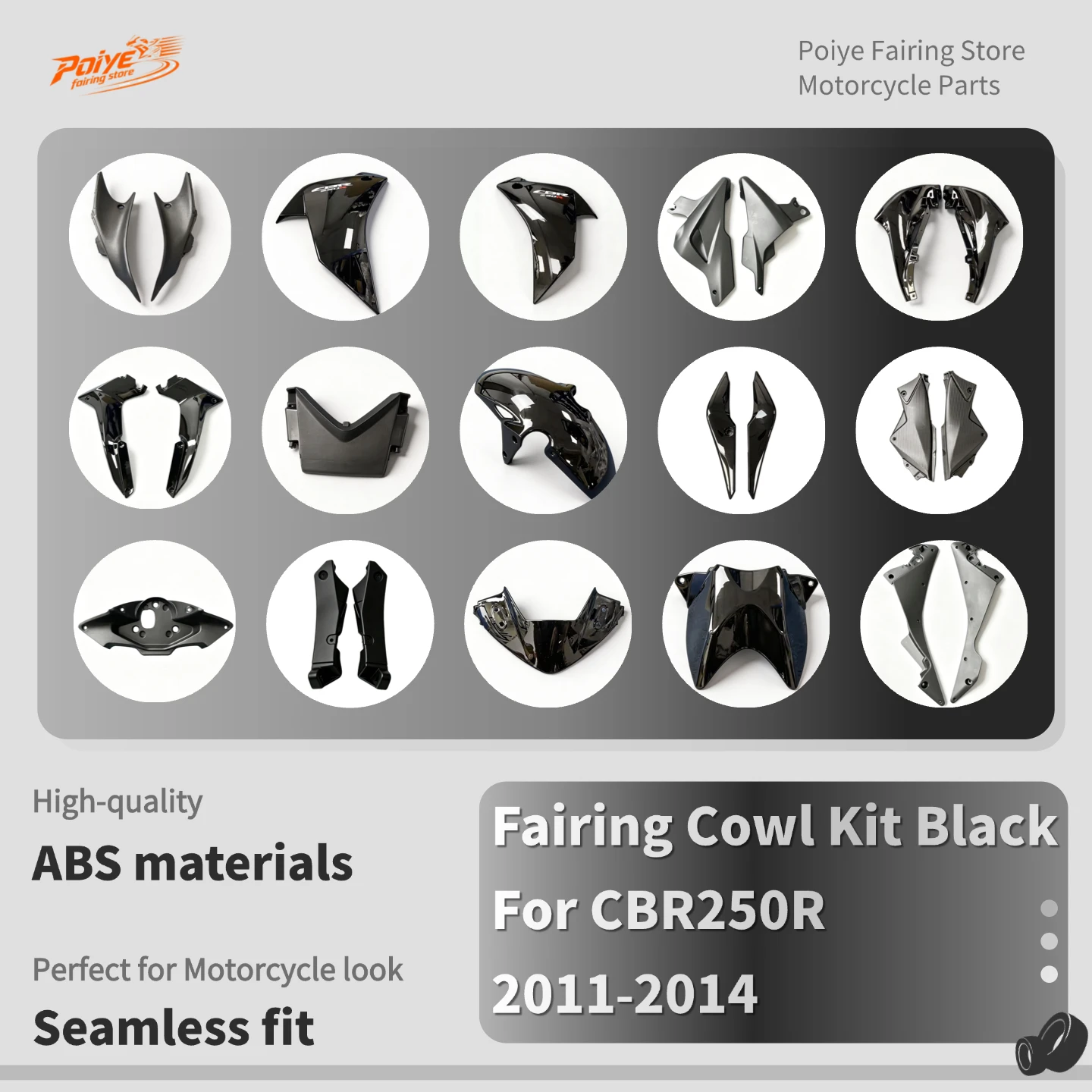 Black Motorcycle Fairing Cowl Bodywork Panel Cover Kit For Honda CBR250R CBR250RR CBR 250R 2011-2014 Accessories cbr250
Black Motorcycle Fairing Cowl Bodywork Panel Cover Kit For Honda CBR250R CBR250RR CBR 250R 2011-2014 Accessories cbr250