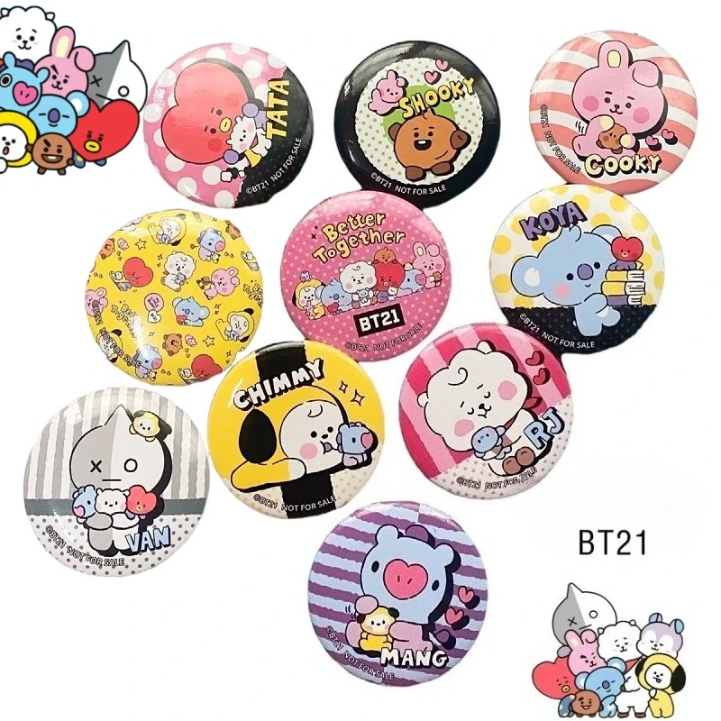 Аниме-товары BT21: милые значки, броши, подвески для украшения одежды и рюкзаков, подарок для мальчиков и девочек.
Аниме-товары BT21: милые значки, броши, подвески для украшения одежды и рюкзаков, подарок для мальчиков и девочек.