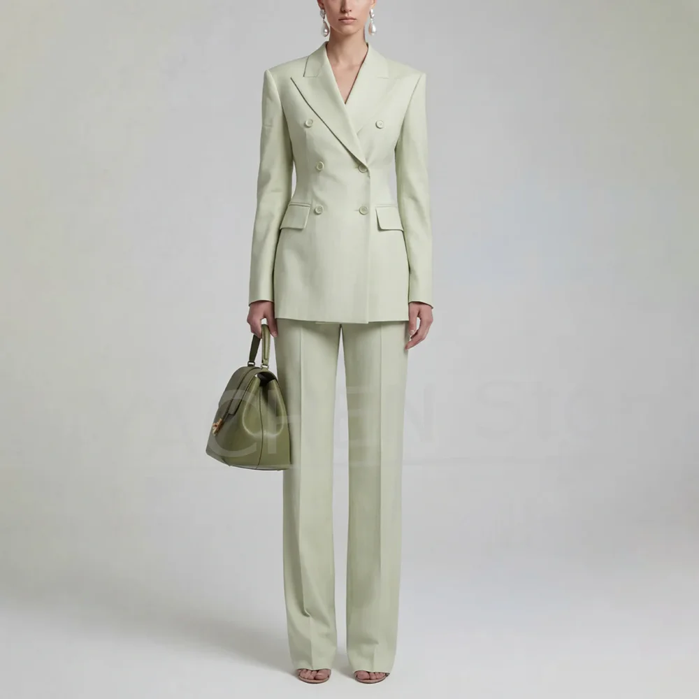 Women Double Breasted Blazer and Pants Suit 2 Piece Fashion Office Business Party Casual Modern Stylish Formal Lady Outfit
Women Double Breasted Blazer and Pants Suit 2 Piece Fashion Office Business Party Casual Modern Stylish Formal Lady Outfit