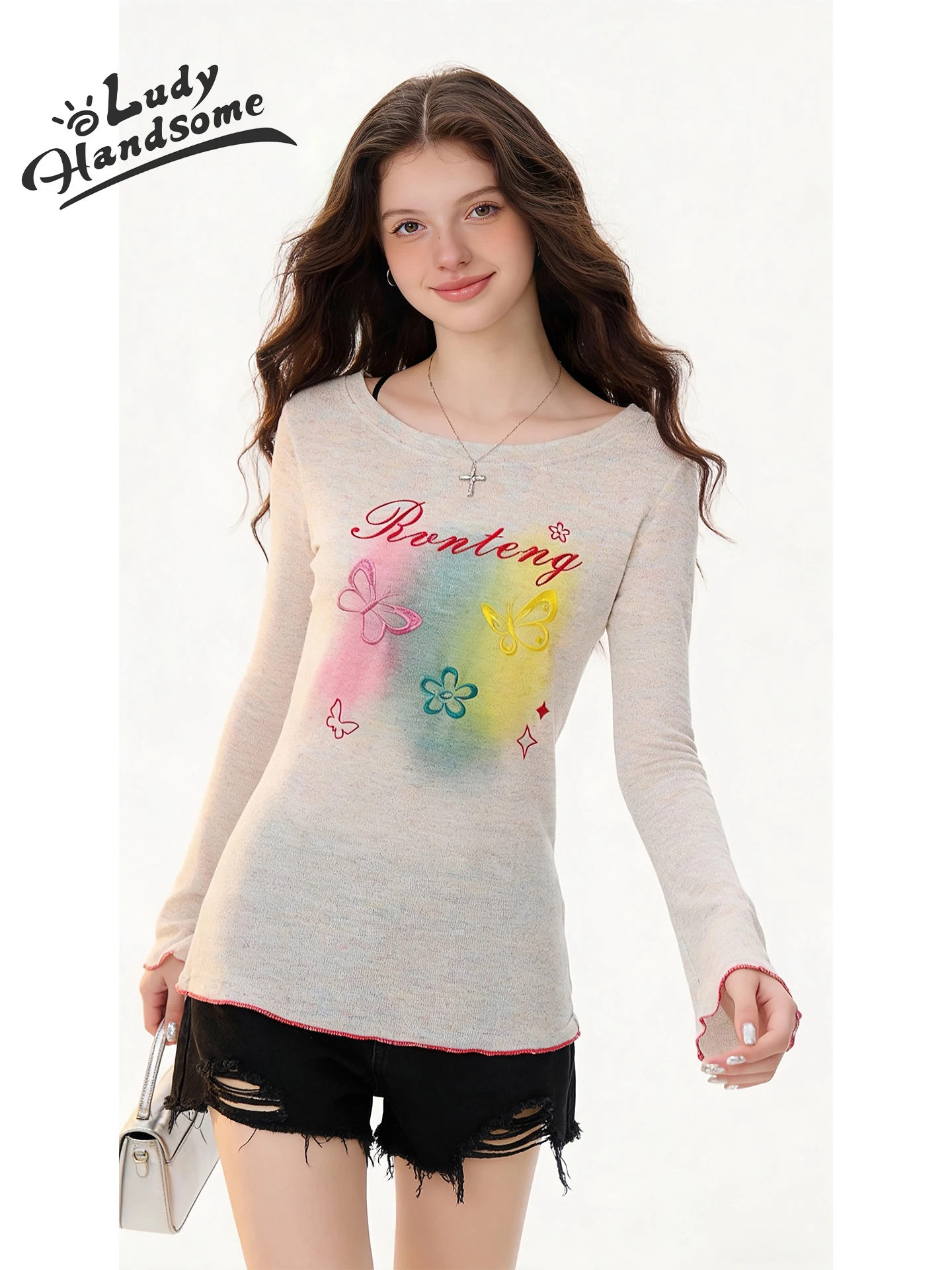 American Sle Long Sve T-irt Women's Flower Embroidery Gentle Sle Design Sense Top for Spring 2026
American Sle Long Sve T-irt Women's Flower Embroidery Gentle Sle Design Sense Top for Spring 2026