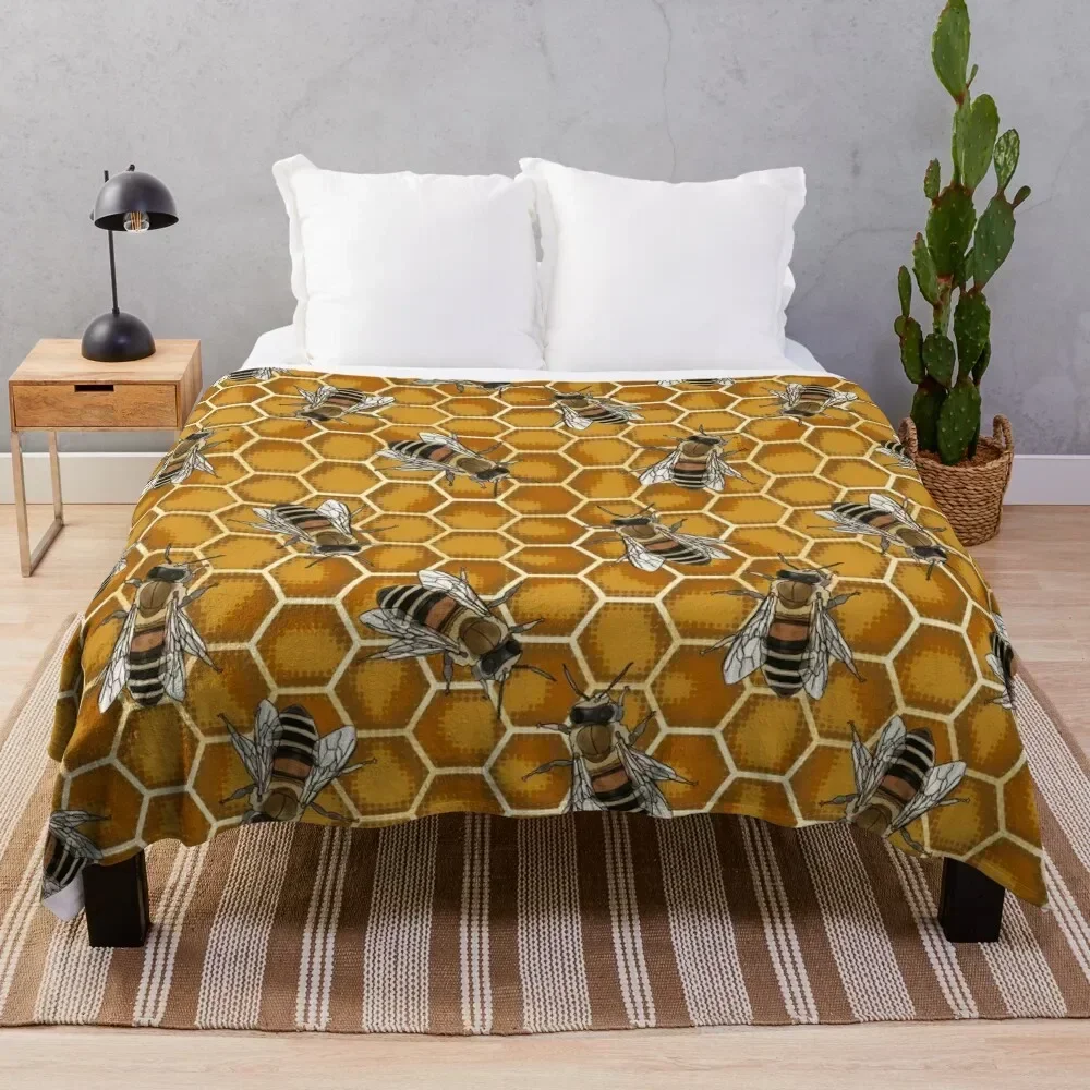Busy Bees at the Honeycomb Beehive Throw Blanket Bed Multi-Purpose Extra Large Throw Decorative Beds Blankets
Busy Bees at the Honeycomb Beehive Throw Blanket Bed Multi-Purpose Extra Large Throw Decorative Beds Blankets
