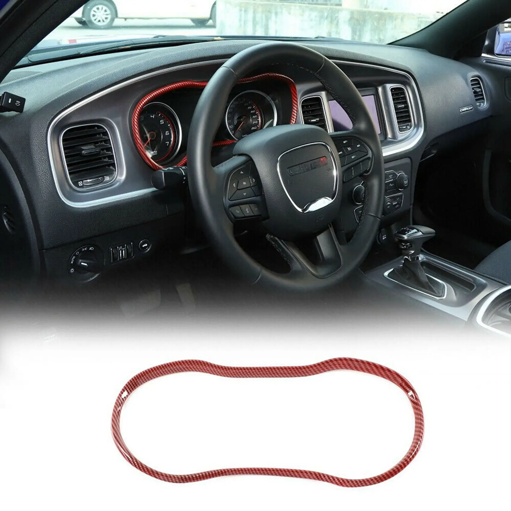 Dashboard Meter Panel Frame Cover Trim Interior Decoration Accessories for Dodge Charger 2015-2021(Red Carbon Fiber)
Dashboard Meter Panel Frame Cover Trim Interior Decoration Accessories for Dodge Charger 2015-2021(Red Carbon Fiber)