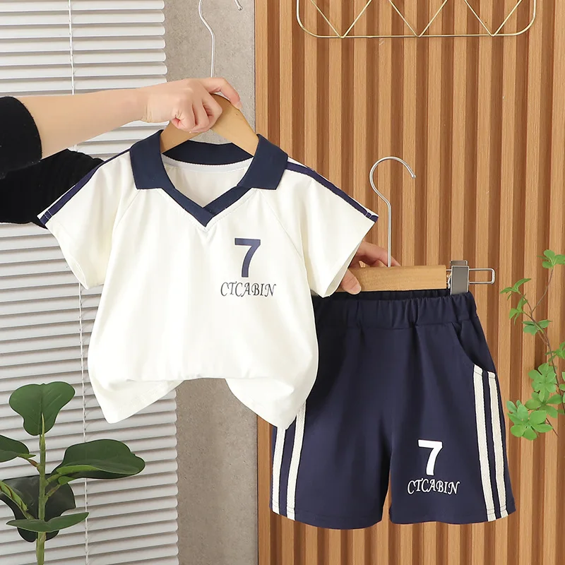Infant Summer Clothes 2025 Korean Digit Printed Turn-down Collar Short Sleeve T-shirts and Shorts Boys Suit Kids Boutique Outfit
Infant Summer Clothes 2025 Korean Digit Printed Turn-down Collar Short Sleeve T-shirts and Shorts Boys Suit Kids Boutique Outfit