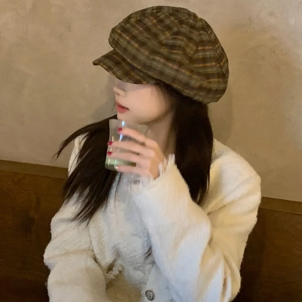 Painter Hat Cotton Plaid Cloud Cap Polyester Thin Grid Beret Cap Retro Contrast Color Women Octagonal Hat School
Painter Hat Cotton Plaid Cloud Cap Polyester Thin Grid Beret Cap Retro Contrast Color Women Octagonal Hat School
