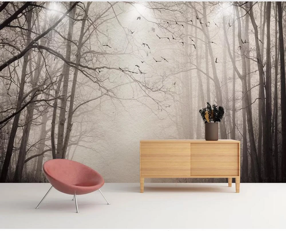 Custom wallpaper modern wallpaper for living room forest bird retro TV background wall art decorative painting
Custom wallpaper modern wallpaper for living room forest bird retro TV background wall art decorative painting