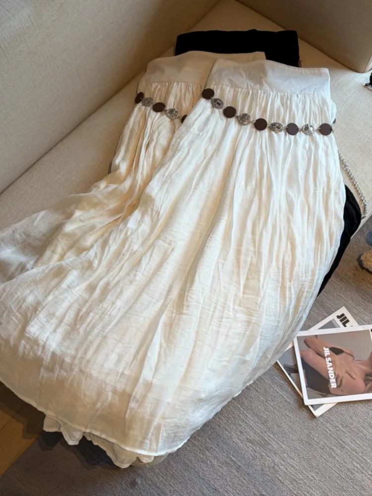 High Waist Cotton Linen Half Skirt with Belt Women's Summer Vintage Slimming A-Line Long Skirt Holiday Style Cleanfit Skin-fr...
High Waist Cotton Linen Half Skirt with Belt Women's Summer Vintage Slimming A-Line Long Skirt Holiday Style Cleanfit Skin-fr...