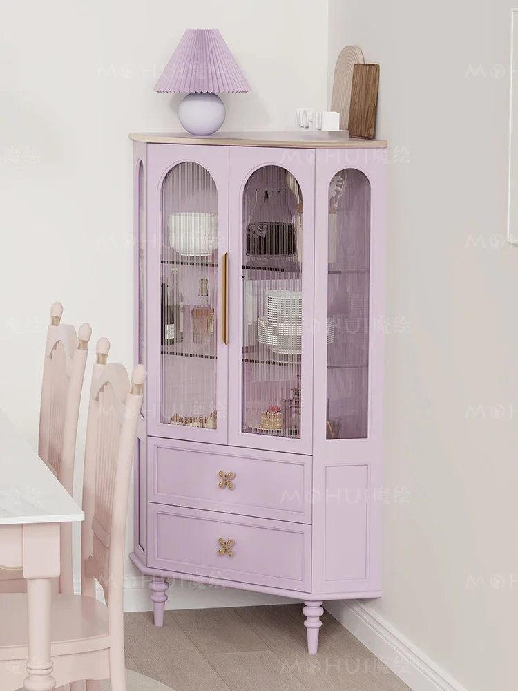 Dopamine Taro Purple Corner Cabinet Solid Wood Living Room Sideboard Cabinet Wall Glass Cabinet
Dopamine Taro Purple Corner Cabinet Solid Wood Living Room Sideboard Cabinet Wall Glass Cabinet