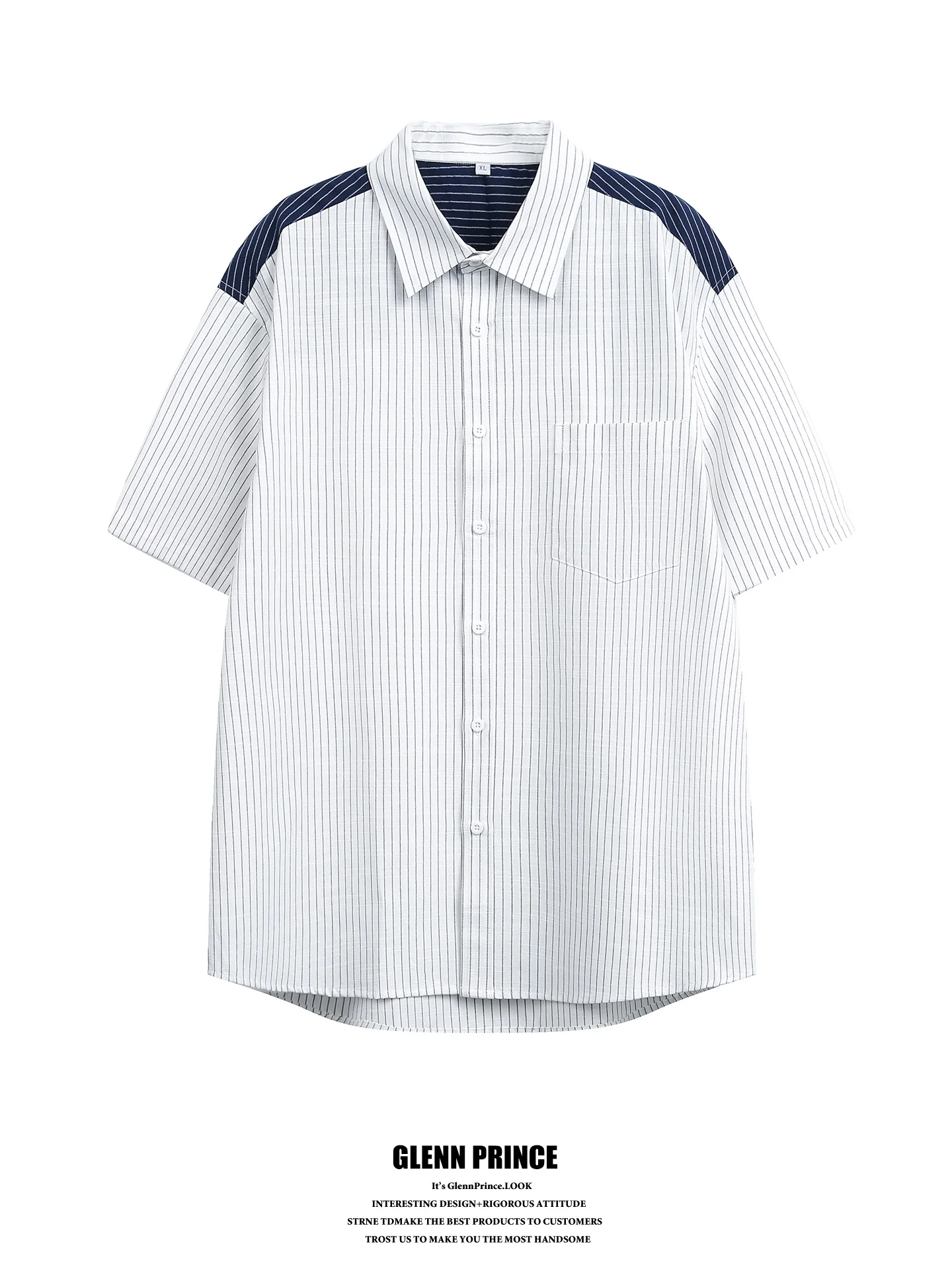 GPstudio American Style Short Sleeve Shirt Casual Patchwork Color Block Stripe Men's Summer Teenage Half Sleeve Shirt
GPstudio American Style Short Sleeve Shirt Casual Patchwork Color Block Stripe Men's Summer Teenage Half Sleeve Shirt