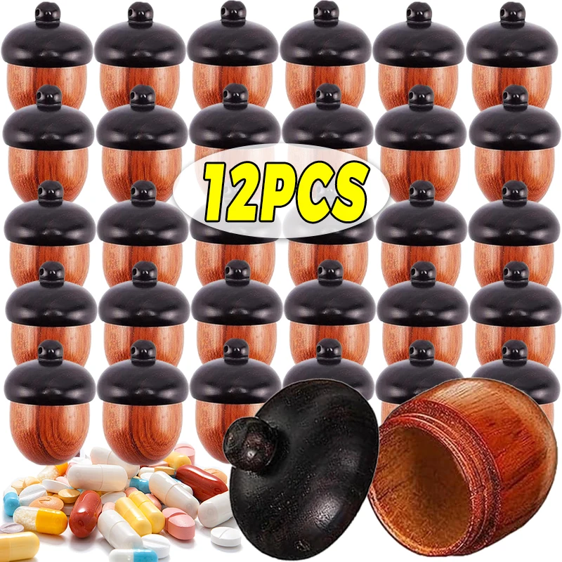 12/1PCS Mini Solid Wood Medicine Pill Box Sandalwood Pills Tablets Case Portable Nut Shape Storage Boxes DIY Keychain Pendant
12/1PCS Mini Solid Wood Medicine Pill Box Sandalwood Pills Tablets Case Portable Nut Shape Storage Boxes DIY Keychain Pendant