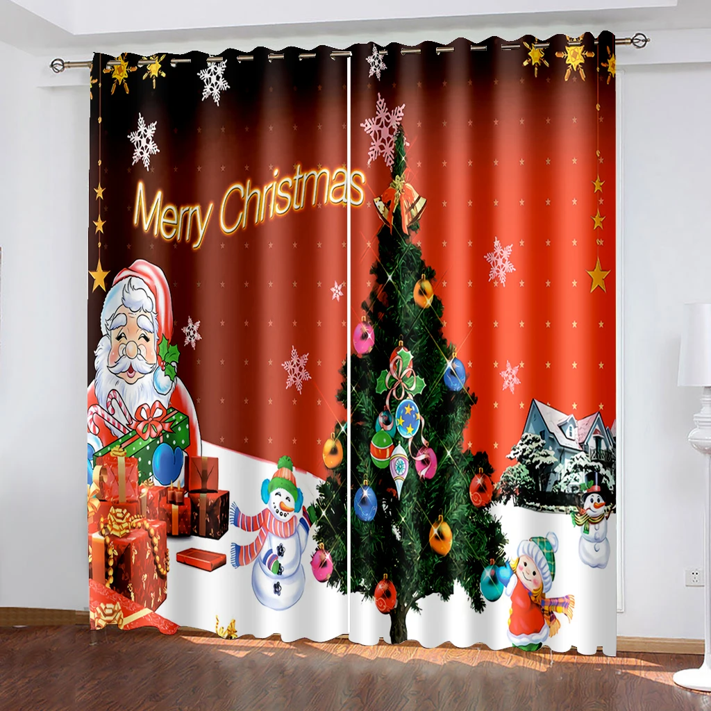 Christmas Decoration Curtain 3D Cartoon Santa Claus Christmas Tree Polyester Cloth Curtain Snowman Pattern Festive Atmosphere
Christmas Decoration Curtain 3D Cartoon Santa Claus Christmas Tree Polyester Cloth Curtain Snowman Pattern Festive Atmosphere