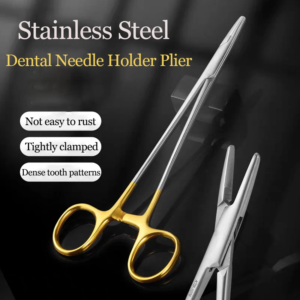 1PC Dental Needle Holder Plier TC Head German Reusable Stainless Steel Gold Plated Handle Orthodontic Forcep Surgical Instrument
1PC Dental Needle Holder Plier TC Head German Reusable Stainless Steel Gold Plated Handle Orthodontic Forcep Surgical Instrument