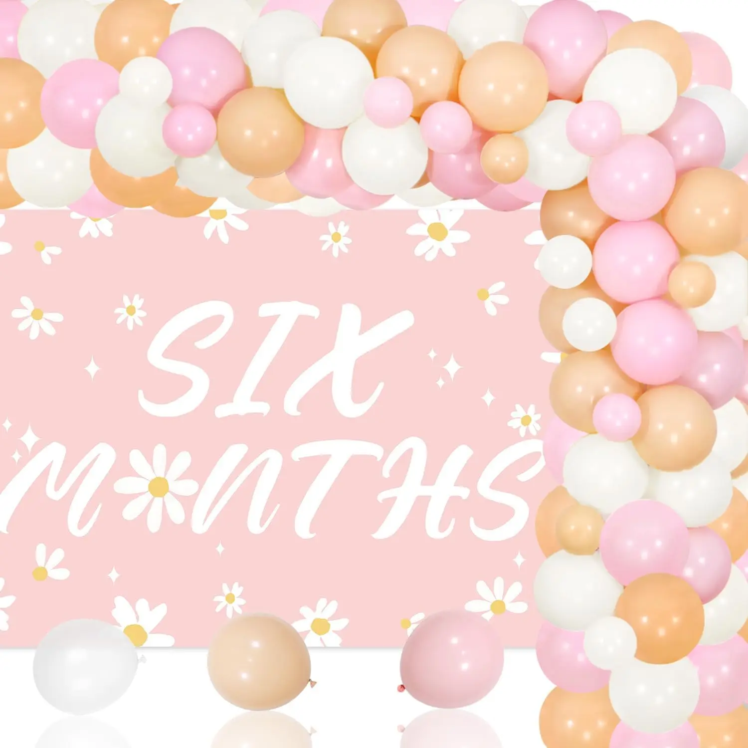 Cheereveal Daisy Half Way To One, украшения на день рождения, ромашка 1/2, фон на день рождения, баннер с цветочным рисунком, комплект арки из воздушных шаров на 6 месяцев, розовый
Cheereveal Daisy Half Way To One, украшения на день рождения, ромашка 1/2, фон на день рождения, баннер с цветочным рисунком, комплект арки из воздушных шаров на 6 месяцев, розовый