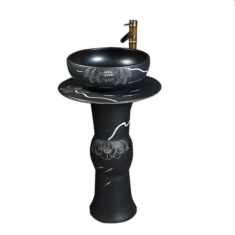 Carved lotus art washbasin, household floor-to-ceiling integrated washbasin, outdoor column basin
Carved lotus art washbasin, household floor-to-ceiling integrated washbasin, outdoor column basin