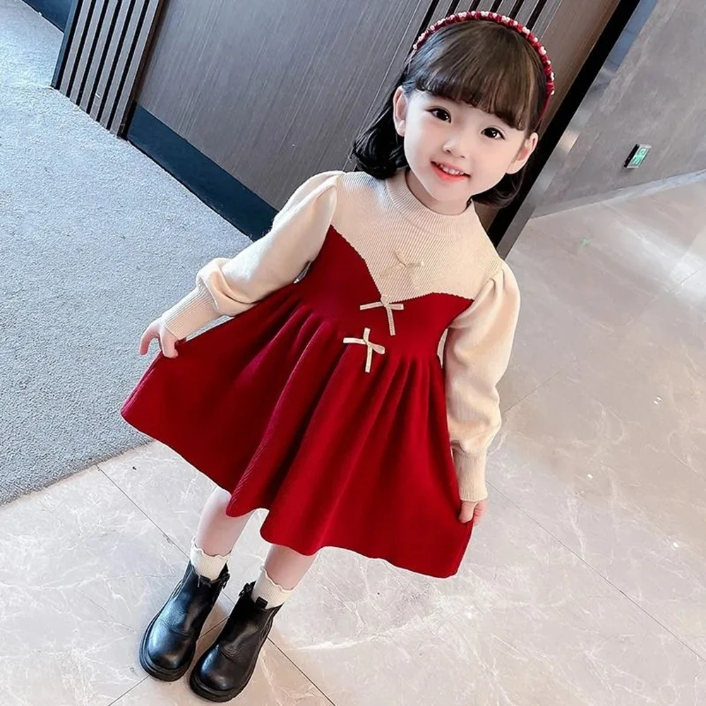 2-10 Years Girls Knit Sweater Dress with Bow Kids Velvet Dresses for Girls Cute Princess Dress Toddler Baby Christmas Outfits 8
2-10 Years Girls Knit Sweater Dress with Bow Kids Velvet Dresses for Girls Cute Princess Dress Toddler Baby Christmas Outfits 8