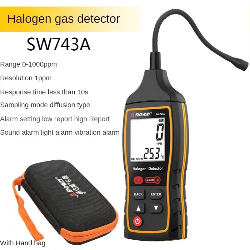 SW-743A Electronic Air Conditioning Refrigerant Refrigerant Freon Maintenance Leak Detector Halogen Gas Detector
SW-743A Electronic Air Conditioning Refrigerant Refrigerant Freon Maintenance Leak Detector Halogen Gas Detector