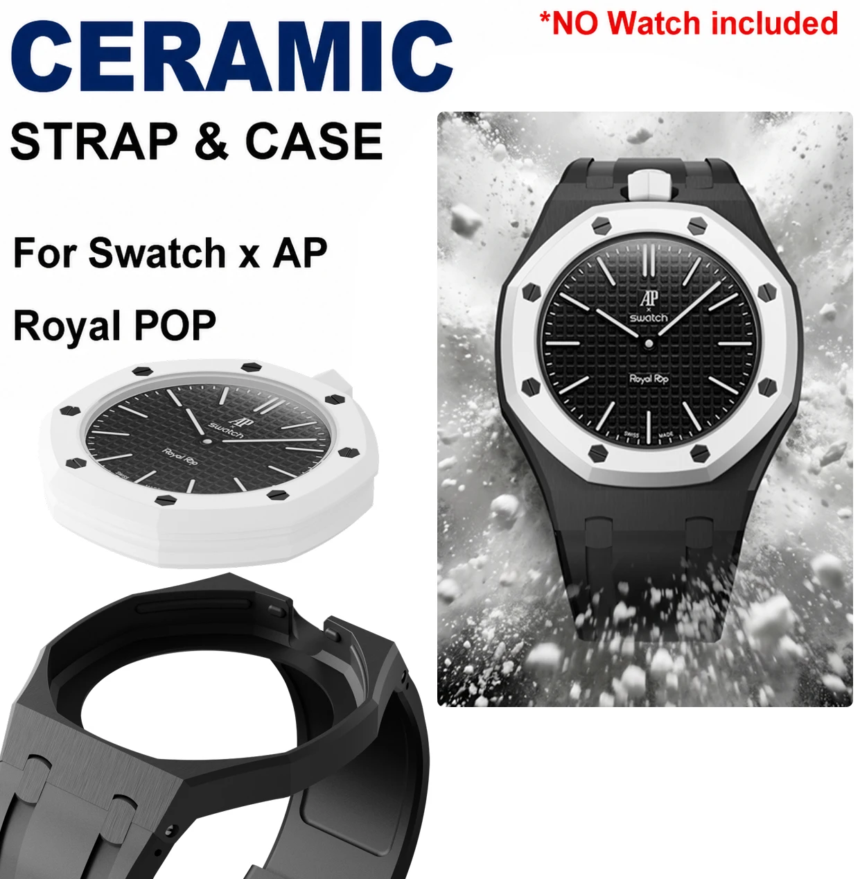 Soul Cool Ceramic Modification Kit For Swatch x A-P Royal POP Biomaterials Watch Case Strap Pocket Changer To Wristwatch fashion
Soul Cool Ceramic Modification Kit For Swatch x A-P Royal POP Biomaterials Watch Case Strap Pocket Changer To Wristwatch fashion