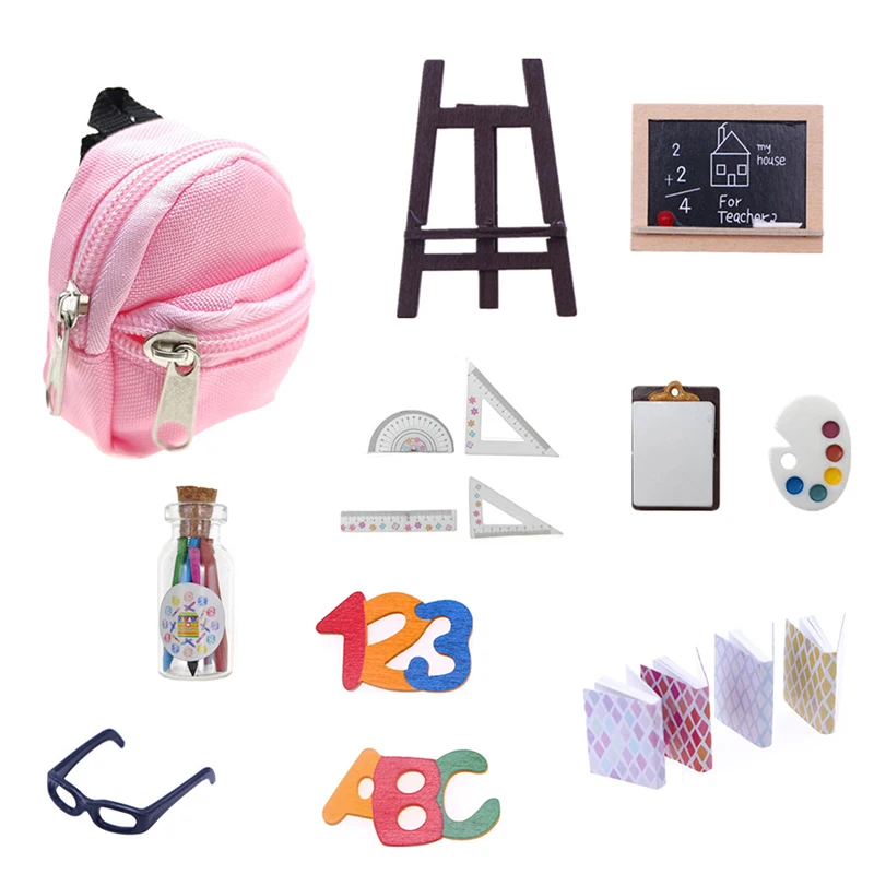 【BS】1Set 1:6 Dollhouse Miniature School Stationery Supplies Ruler Schoolbag Pencil Blackboard Holder Glasses Model Decor Toy
【BS】1Set 1:6 Dollhouse Miniature School Stationery Supplies Ruler Schoolbag Pencil Blackboard Holder Glasses Model Decor Toy