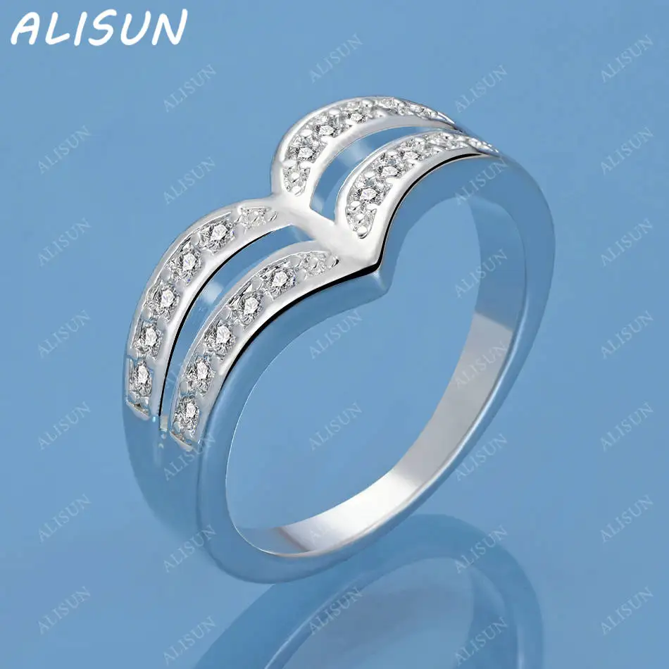 ALISUN 925 Sterling Silver Zircons Geometric Ring For Women Fashion Jewelry Vintage Grace Charm Noble Party Birthday Gifts
ALISUN 925 Sterling Silver Zircons Geometric Ring For Women Fashion Jewelry Vintage Grace Charm Noble Party Birthday Gifts