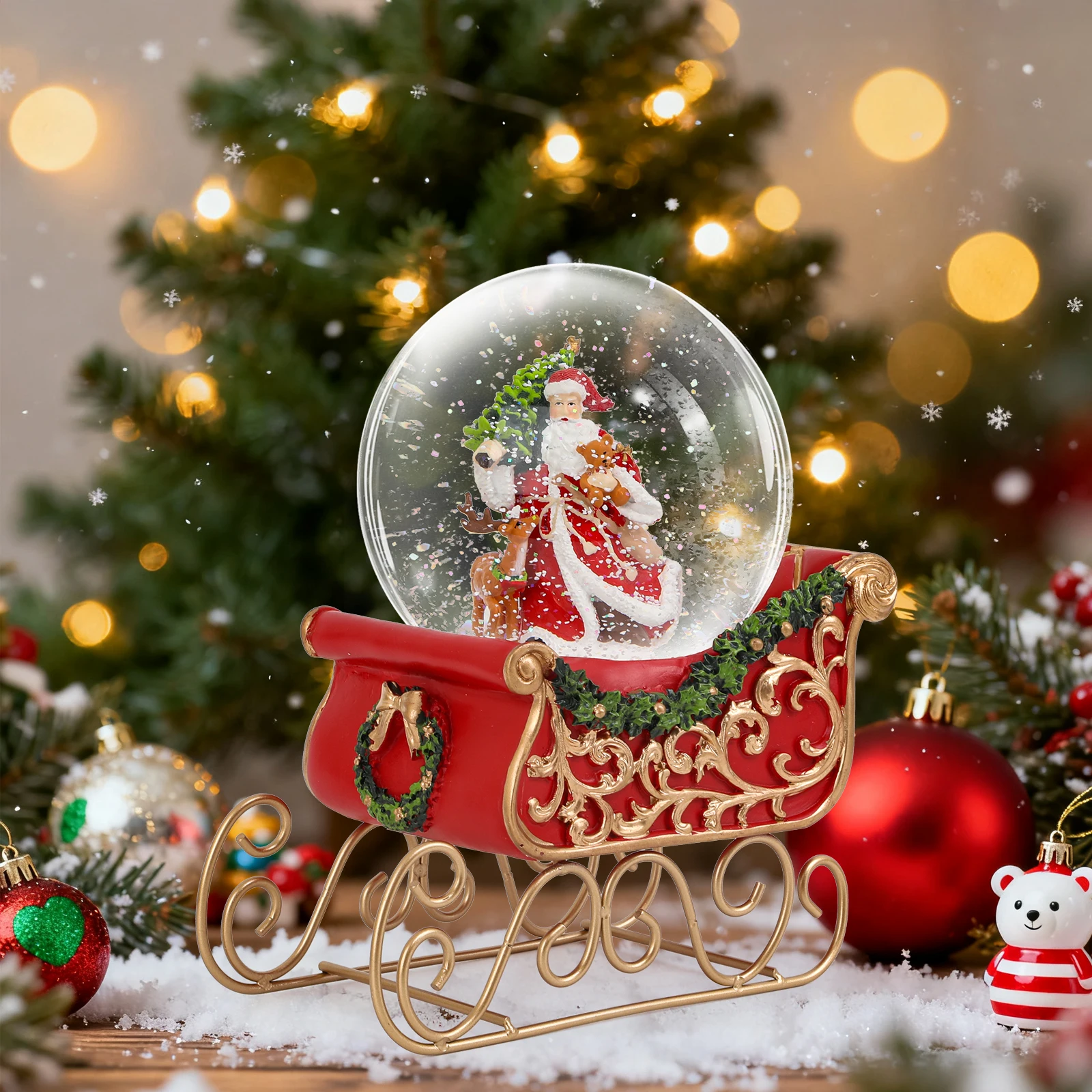 Holiday Home Decor Musical Christmas Snow Globe with Atmosphere Lights for Festive Ambiance
Holiday Home Decor Musical Christmas Snow Globe with Atmosphere Lights for Festive Ambiance