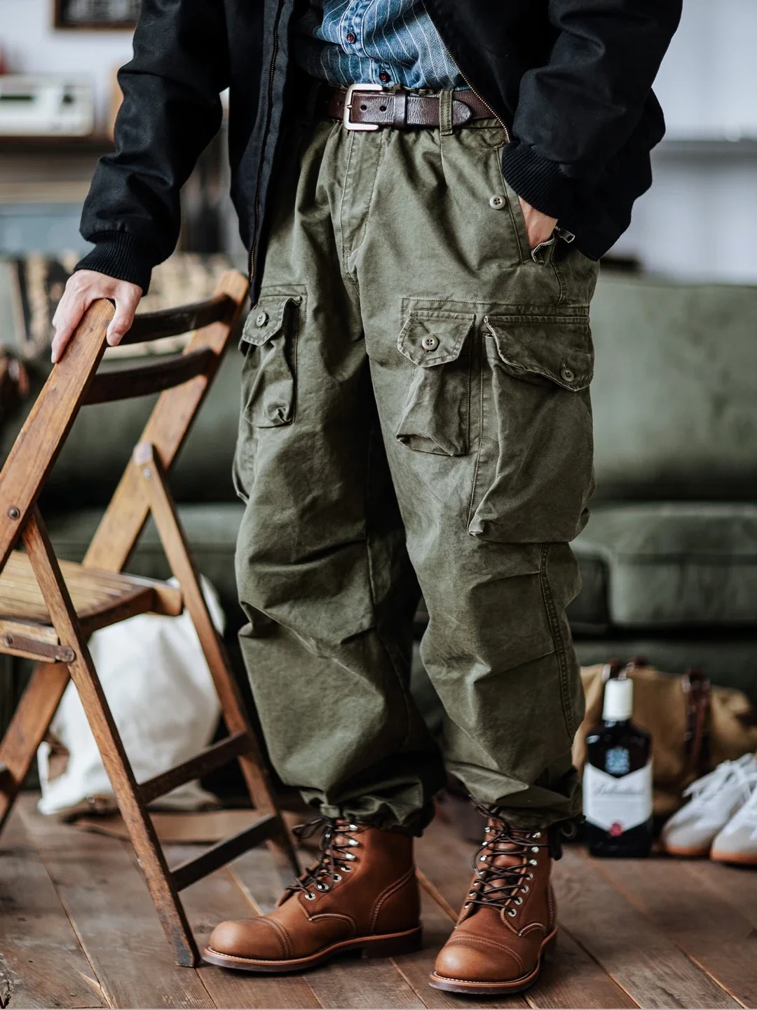 Retro American Sle Soldier Work Pants Men's Loose Fit Multi-ket Dad Jeans Trendy Casual Trousers Spring Autumn Youthful
Retro American Sle Soldier Work Pants Men's Loose Fit Multi-ket Dad Jeans Trendy Casual Trousers Spring Autumn Youthful