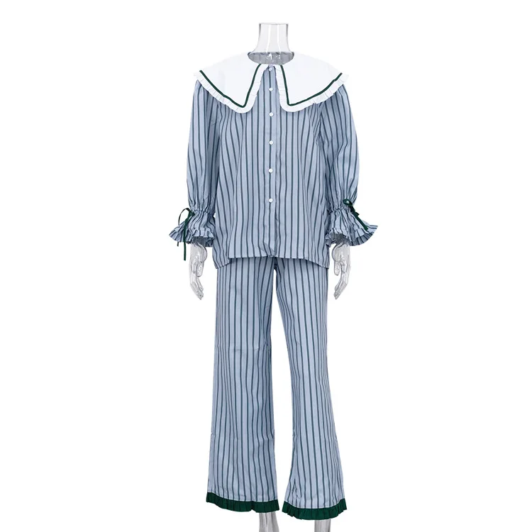 2026 Модный комплект из 2 предметов в свободную полоску с принтом в стиле пэчворк. Женский наряд. Элегантная рубашка с длинным рукавом и широкими брюками с высокой талией.
2026 Модный комплект из 2 предметов в свободную полоску с принтом в стиле пэчворк. Женский наряд. Элегантная рубашка с длинным рукавом и широкими брюками с высокой талией.