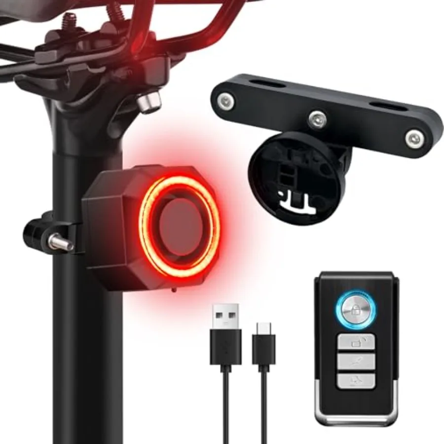 Bicycle Rechargeable with and Remote Bike Alarms for Ebikes IP65 113dB Alarms Level 7 Sensitivity Auto ON/Off with Smart Brake
Bicycle Rechargeable with and Remote Bike Alarms for Ebikes IP65 113dB Alarms Level 7 Sensitivity Auto ON/Off with Smart Brake