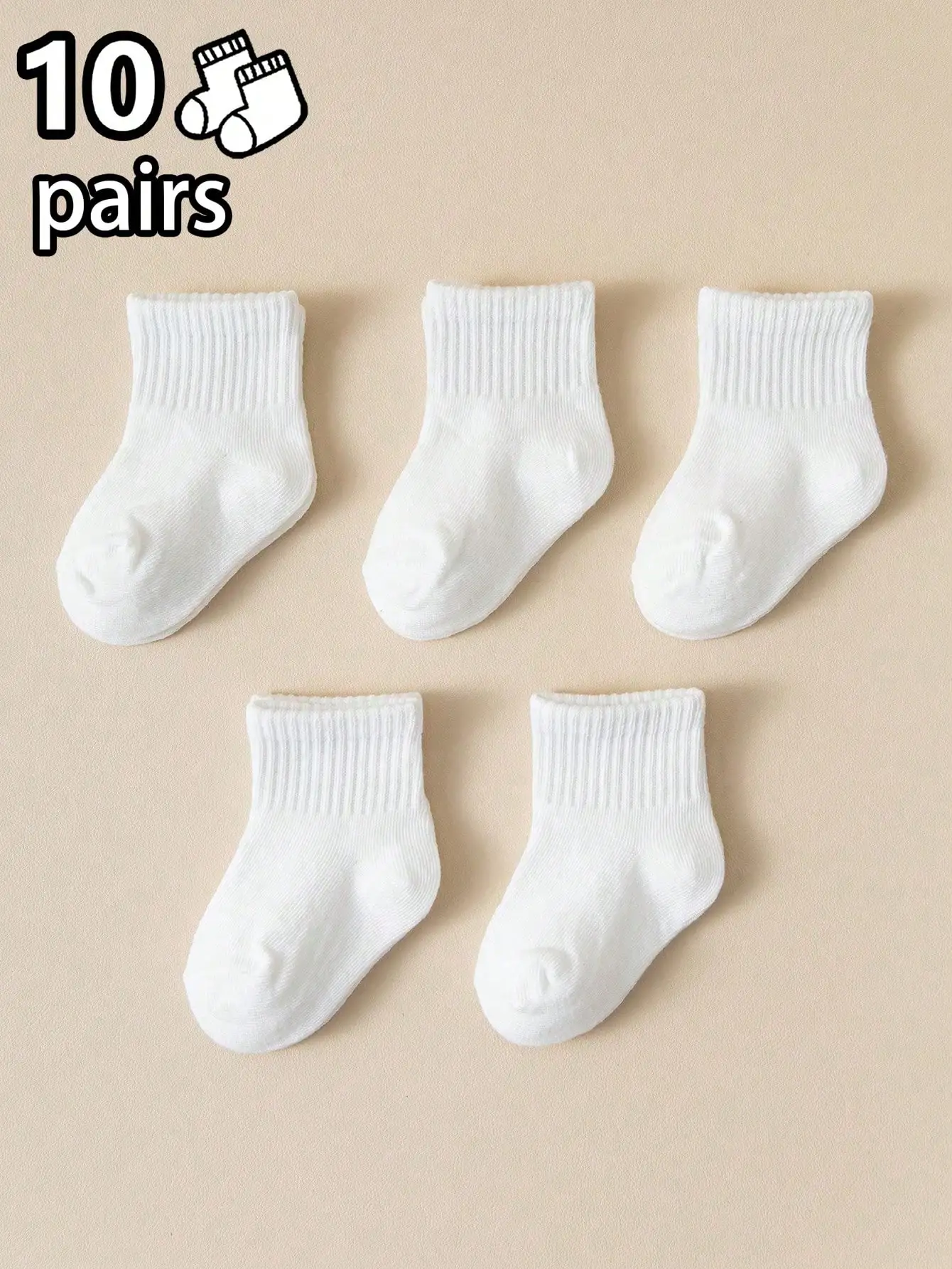 5 Pairs Cute Elastic Socks For Babies, Unisex
5 Pairs Cute Elastic Socks For Babies, Unisex