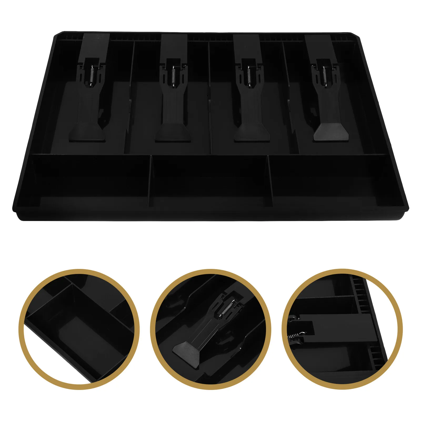 3 Coins Cashier Drawer Cash Box Tray Insert Heavy Duty ABS Plastic for Trade Shows Supermarkets Pharmacies Fast Food
3 Coins Cashier Drawer Cash Box Tray Insert Heavy Duty ABS Plastic for Trade Shows Supermarkets Pharmacies Fast Food