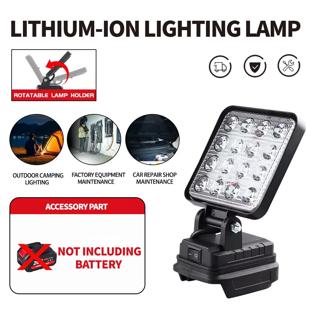 Led Light For Makita 20V Battery Portable Spotlight Cordless Outdoor Work Fishing Handheld Emergency ToolLight No Battery
Led Light For Makita 20V Battery Portable Spotlight Cordless Outdoor Work Fishing Handheld Emergency ToolLight No Battery