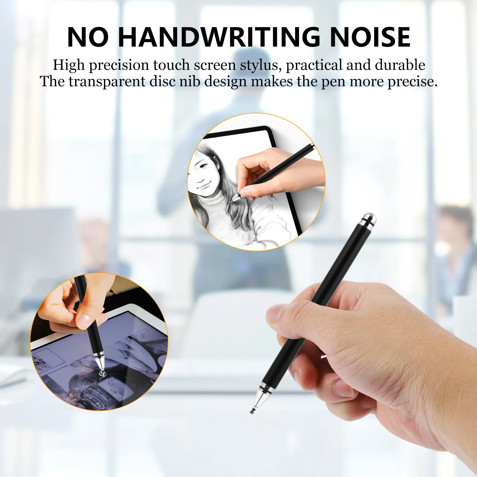 1pc Capacitive Pen Pencil For Touch Screen Devices Universal Disc Stylus Compatible Tablets Stylus Pens For Touch