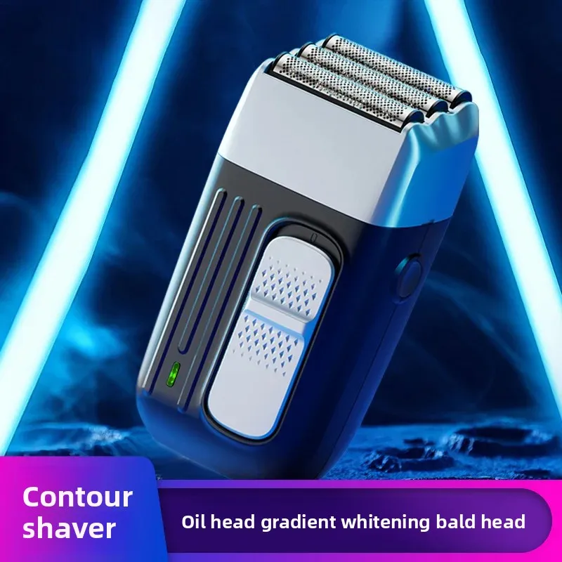 Мужская машинка для стрижки лысины, бытовая трехлезвийная сабельная электробритва с зарядкой через USB, многофункциональный триммер для бороды 
Мужская машинка для стрижки лысины, бытовая трехлезвийная сабельная электробритва с зарядкой через USB, многофункциональный триммер для бороды