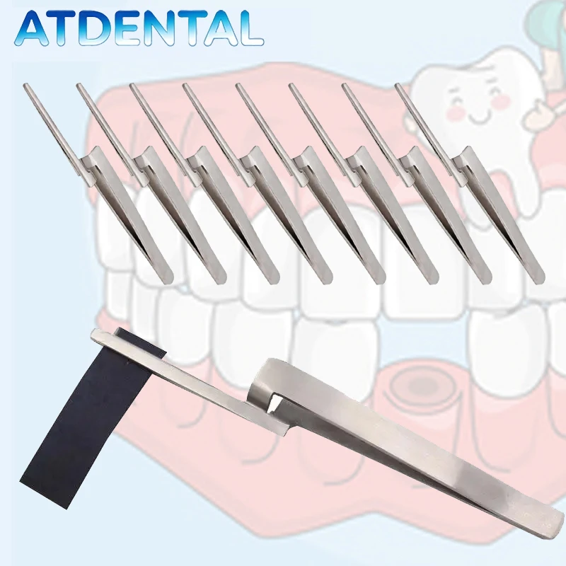 3/5/10Pcs Stainless Steel Dental Curved Occlusal Paper Tweezers Bite Articulating Paper Plier Orthodontic Forcep for Teeth Care
3/5/10Pcs Stainless Steel Dental Curved Occlusal Paper Tweezers Bite Articulating Paper Plier Orthodontic Forcep for Teeth Care