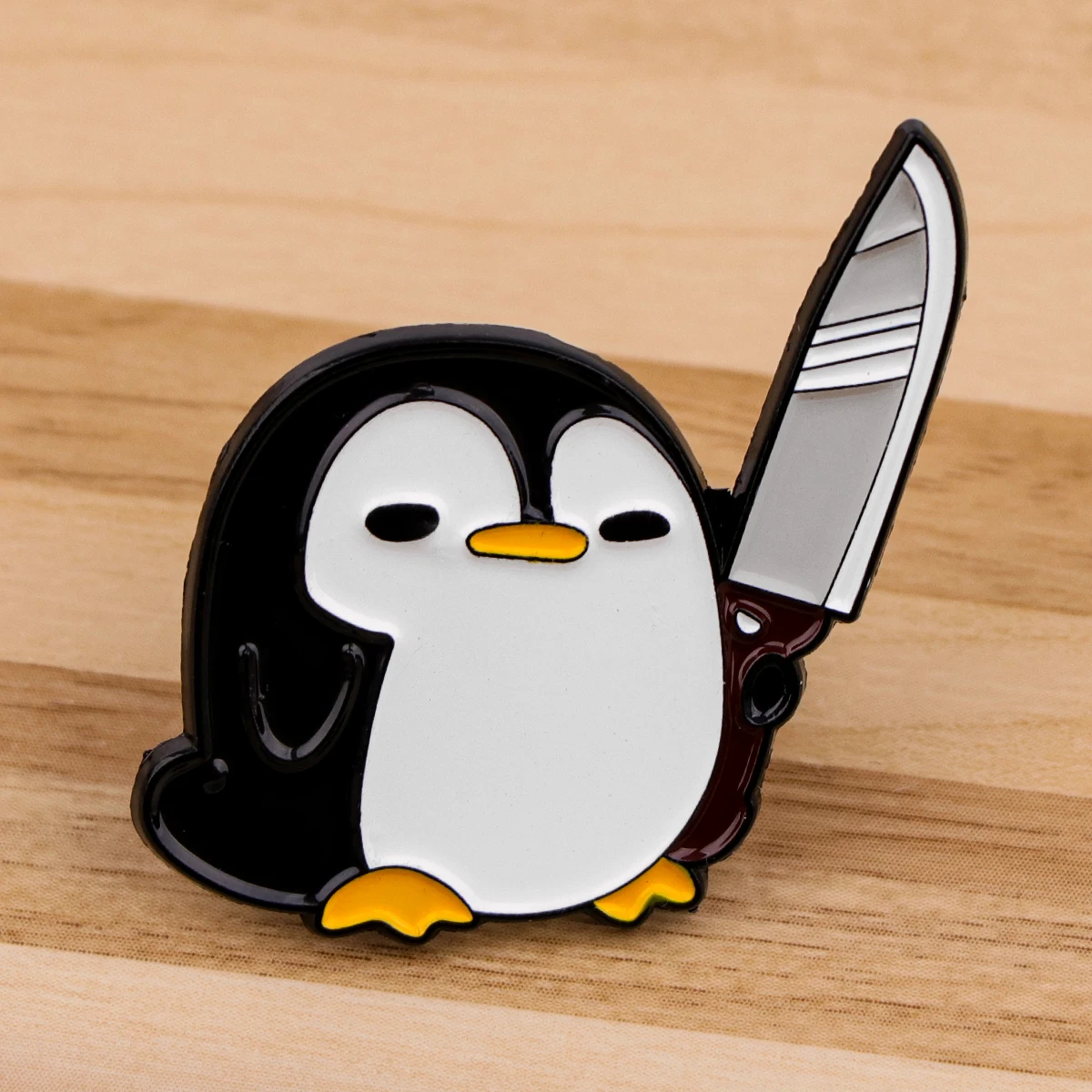 Penguin With Knife Enamel Pin Badges on Backpack Cartoon Animals Brooches Lapel Pins Cute Jewelry Cosplay Accessories Toys Gift
Penguin With Knife Enamel Pin Badges on Backpack Cartoon Animals Brooches Lapel Pins Cute Jewelry Cosplay Accessories Toys Gift