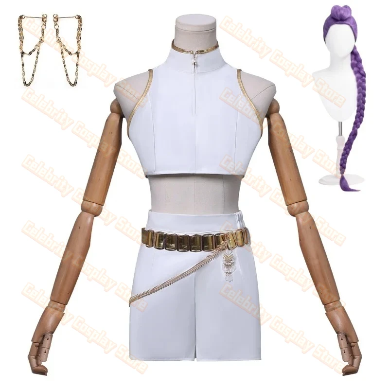 Rumi Cosplay Costume White Stage Uniform Outfit Earrings Halloween Party for Women Girls New 2025
Rumi Cosplay Costume White Stage Uniform Outfit Earrings Halloween Party for Women Girls New 2025