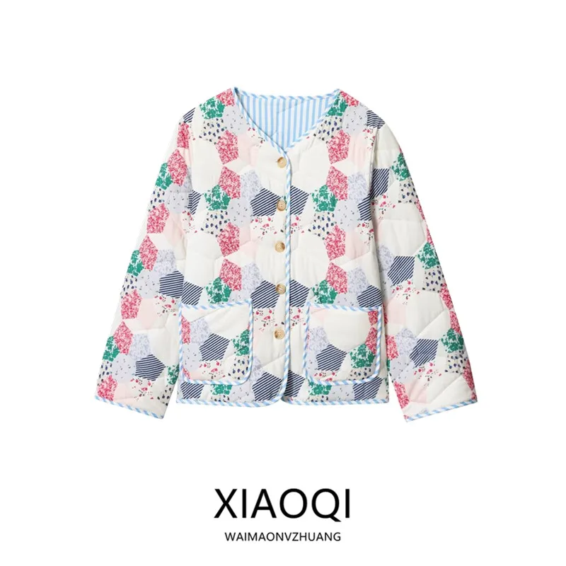 Autumn Winter New Women's Cotton Jaet V-ne Long Sve Print Loose Versatile Outerwear Ele Ladylike Sle
Autumn Winter New Women's Cotton Jaet V-ne Long Sve Print Loose Versatile Outerwear Ele Ladylike Sle