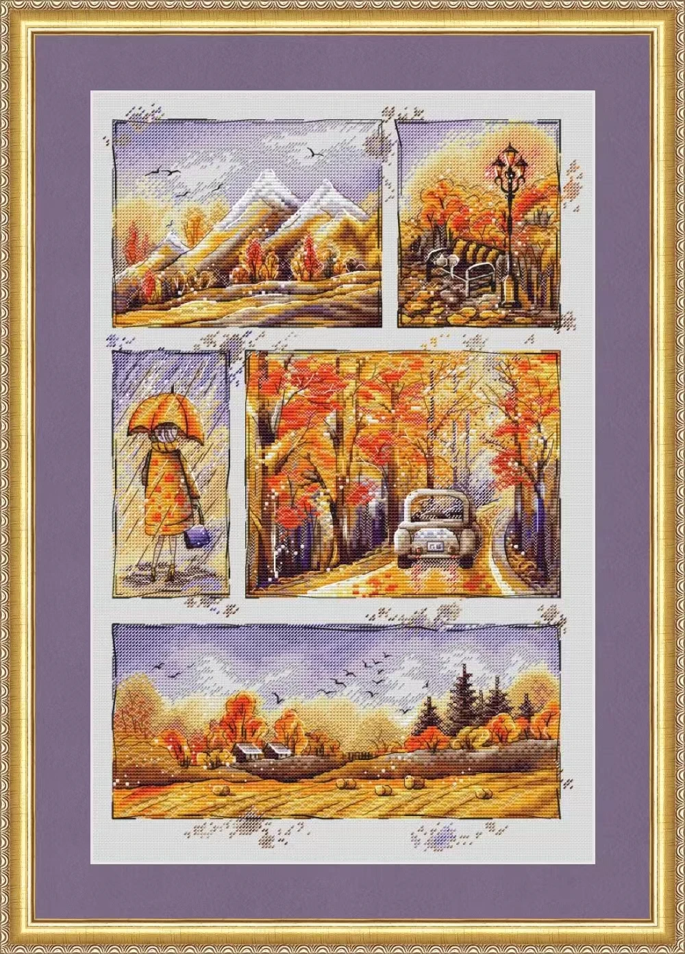 DIY Needle Work Cross Stitch Autumn scenery 37-51 counted Cross Stitch Kit 28ct 14ct 32ct Metallic cotton aida
DIY Needle Work Cross Stitch Autumn scenery 37-51 counted Cross Stitch Kit 28ct 14ct 32ct Metallic cotton aida