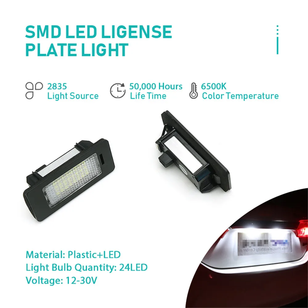 2Pcs LED License Plate Lights - Plug-and-Play For Audi A4 S4 B8 A5 Q5 TT
2Pcs LED License Plate Lights - Plug-and-Play For Audi A4 S4 B8 A5 Q5 TT
