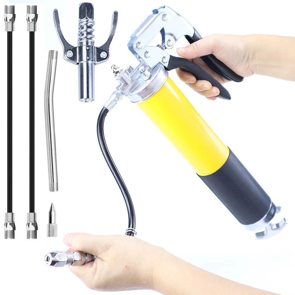 7000PS Pistol-Grip Grease Gun, Oil Grease Tool Kit Spring Flex Hose, Heavy Duty Maintenance Tools for Car Lubrication SUV Trucks
7000PS Pistol-Grip Grease Gun, Oil Grease Tool Kit Spring Flex Hose, Heavy Duty Maintenance Tools for Car Lubrication SUV Trucks