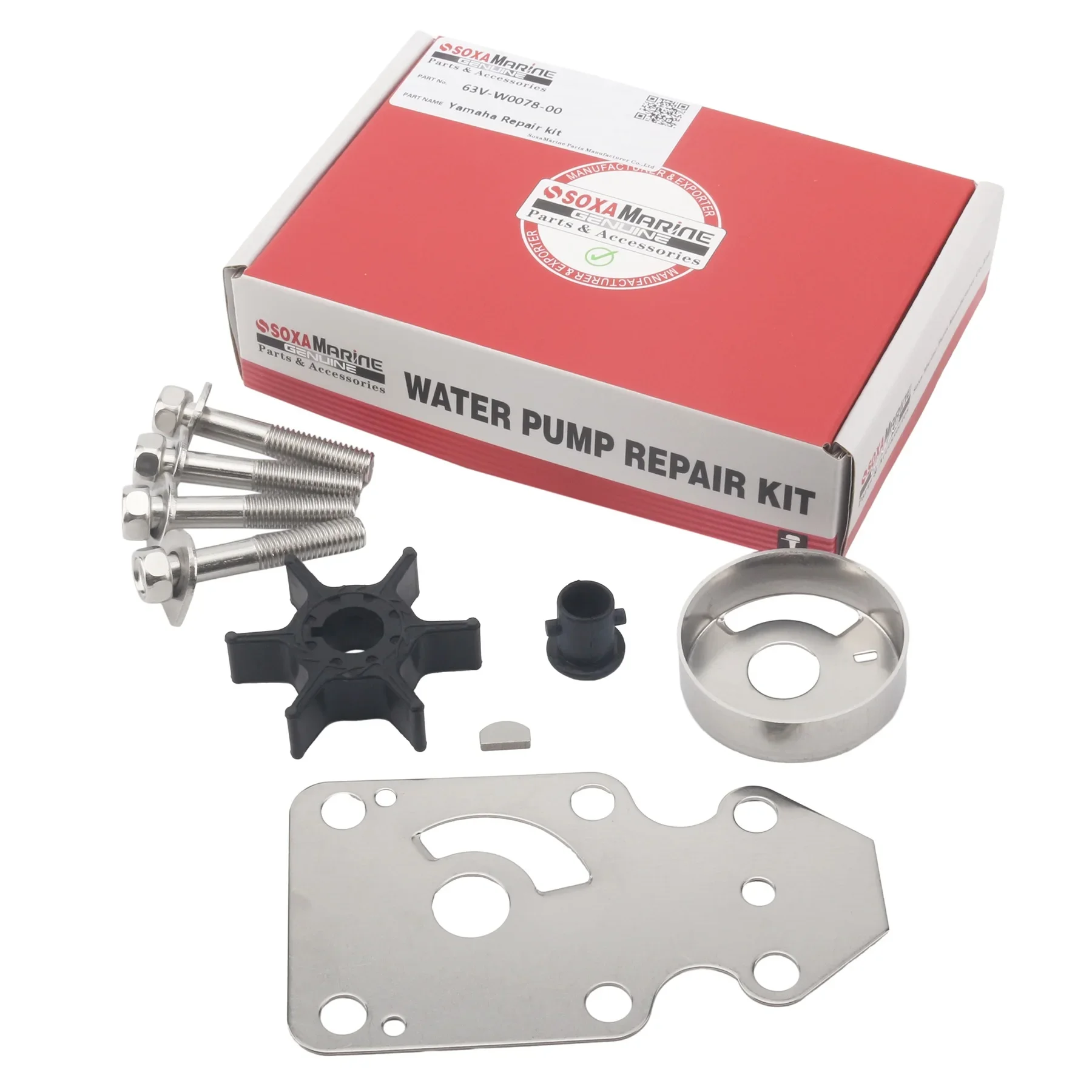 63V-W0078-03 Water Pump Repair Kit for Yamaha 2 4 Str 9.9 15 HP F9.9 T9.9 F15 Outboard Boat Motor 18-3412 18-3433
63V-W0078-03 Water Pump Repair Kit for Yamaha 2 4 Str 9.9 15 HP F9.9 T9.9 F15 Outboard Boat Motor 18-3412 18-3433