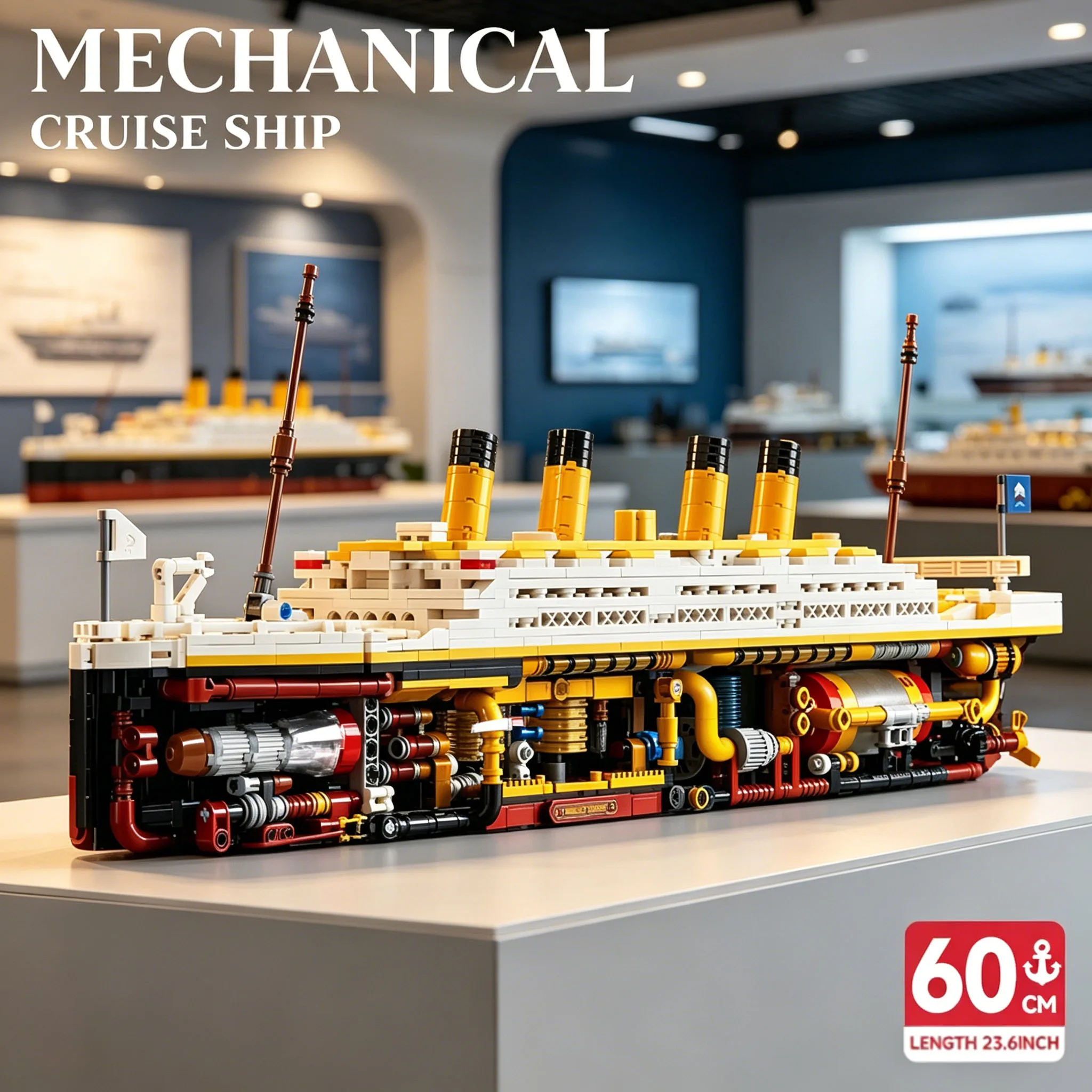 23.6 Inch Semi Transparent Ship Building Blocks Giant Cruise Ship Building Blocks Boy Girl Gift Children Toy Birthday Gift
23.6 Inch Semi Transparent Ship Building Blocks Giant Cruise Ship Building Blocks Boy Girl Gift Children Toy Birthday Gift