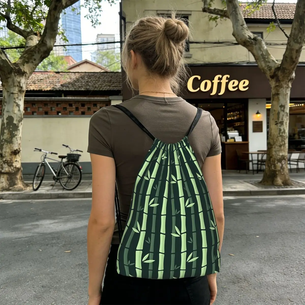 Green Bamboo Forest Pattern Backpacks Portable Drawstring Bundle Pocket Storage Bag Book Bags for Man Woman Students
Green Bamboo Forest Pattern Backpacks Portable Drawstring Bundle Pocket Storage Bag Book Bags for Man Woman Students