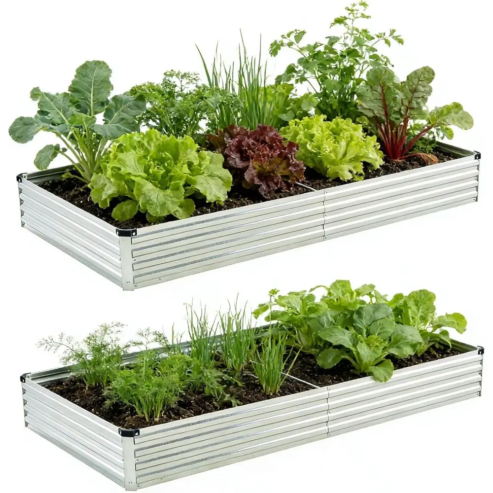 Galvanized Metal Raised Garden Bed, Outdoor Planter Box for Patio, Ideal for Plants, Vegetables, and Herbs
Galvanized Metal Raised Garden Bed, Outdoor Planter Box for Patio, Ideal for Plants, Vegetables, and Herbs