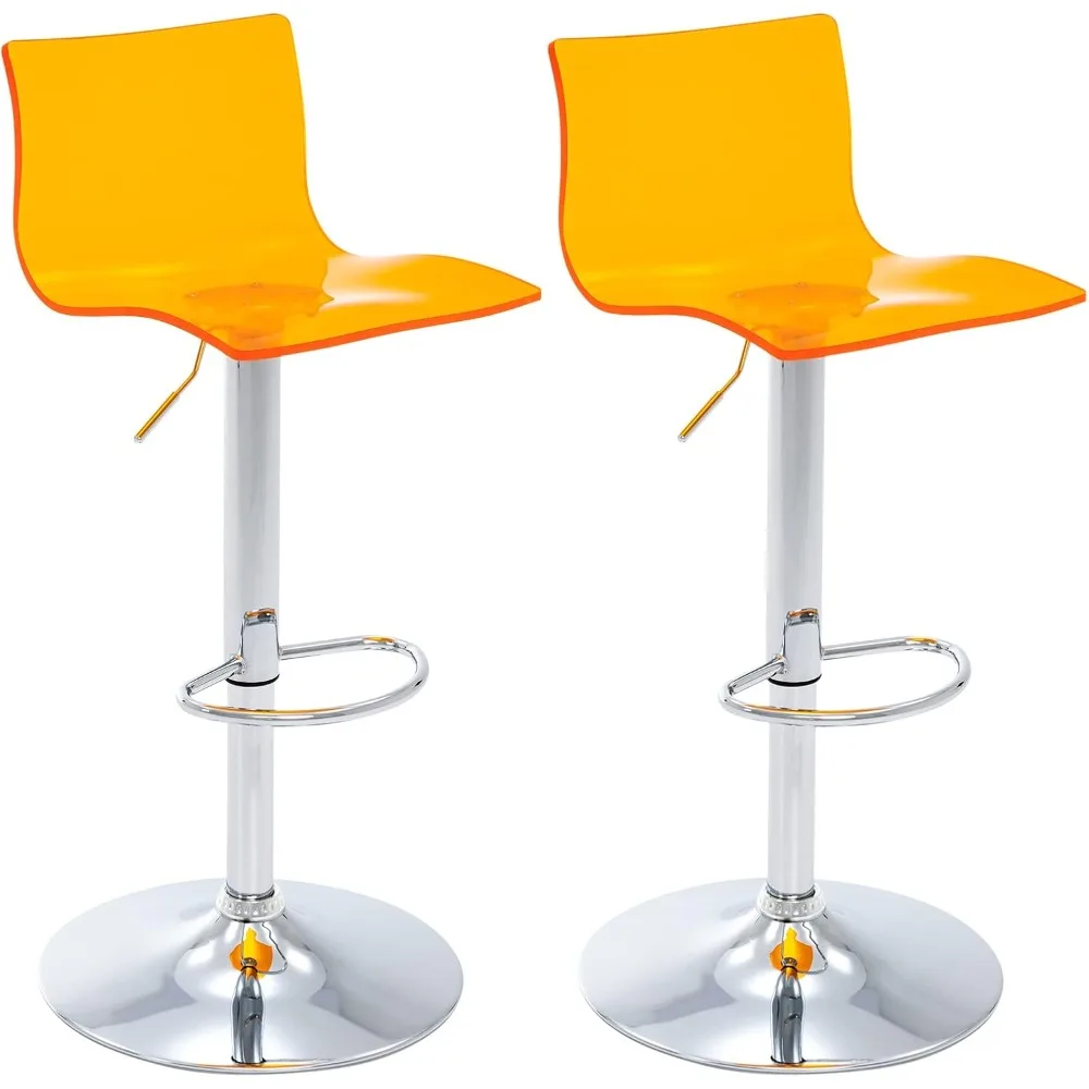 Acrylic Bar Stools, Set of 2, Mid Back, Transparent, Adjustable Swivel Airlift, Counter Height, for Kitchen, Dining, Pub, Cafe
Acrylic Bar Stools, Set of 2, Mid Back, Transparent, Adjustable Swivel Airlift, Counter Height, for Kitchen, Dining, Pub, Cafe