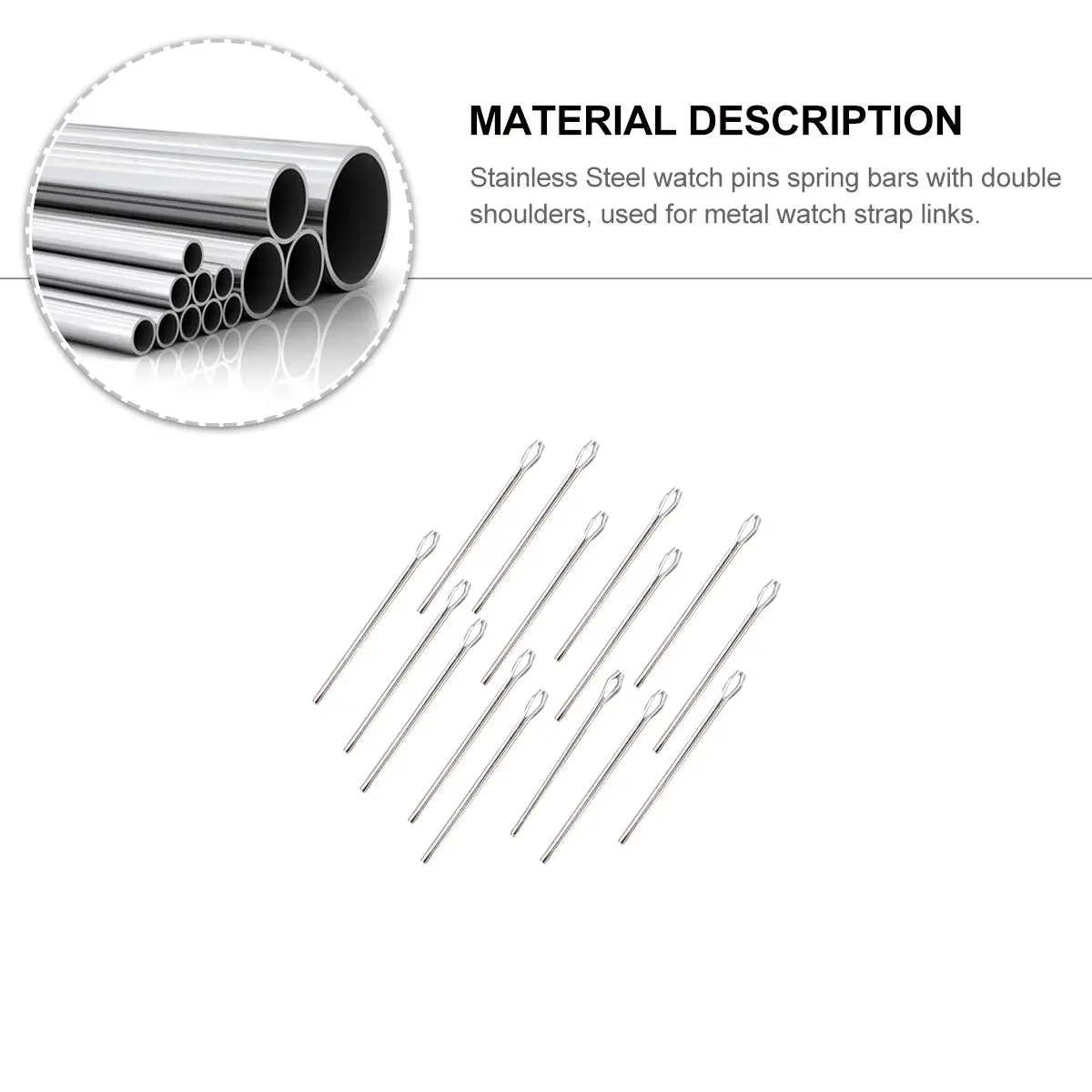 360 Pcs Watch Band Spring Bars Stainless Steel Pins Hairpin Lugs Repair Kit Metal Straps 18 Sizes Silver Durable
360 Pcs Watch Band Spring Bars Stainless Steel Pins Hairpin Lugs Repair Kit Metal Straps 18 Sizes Silver Durable